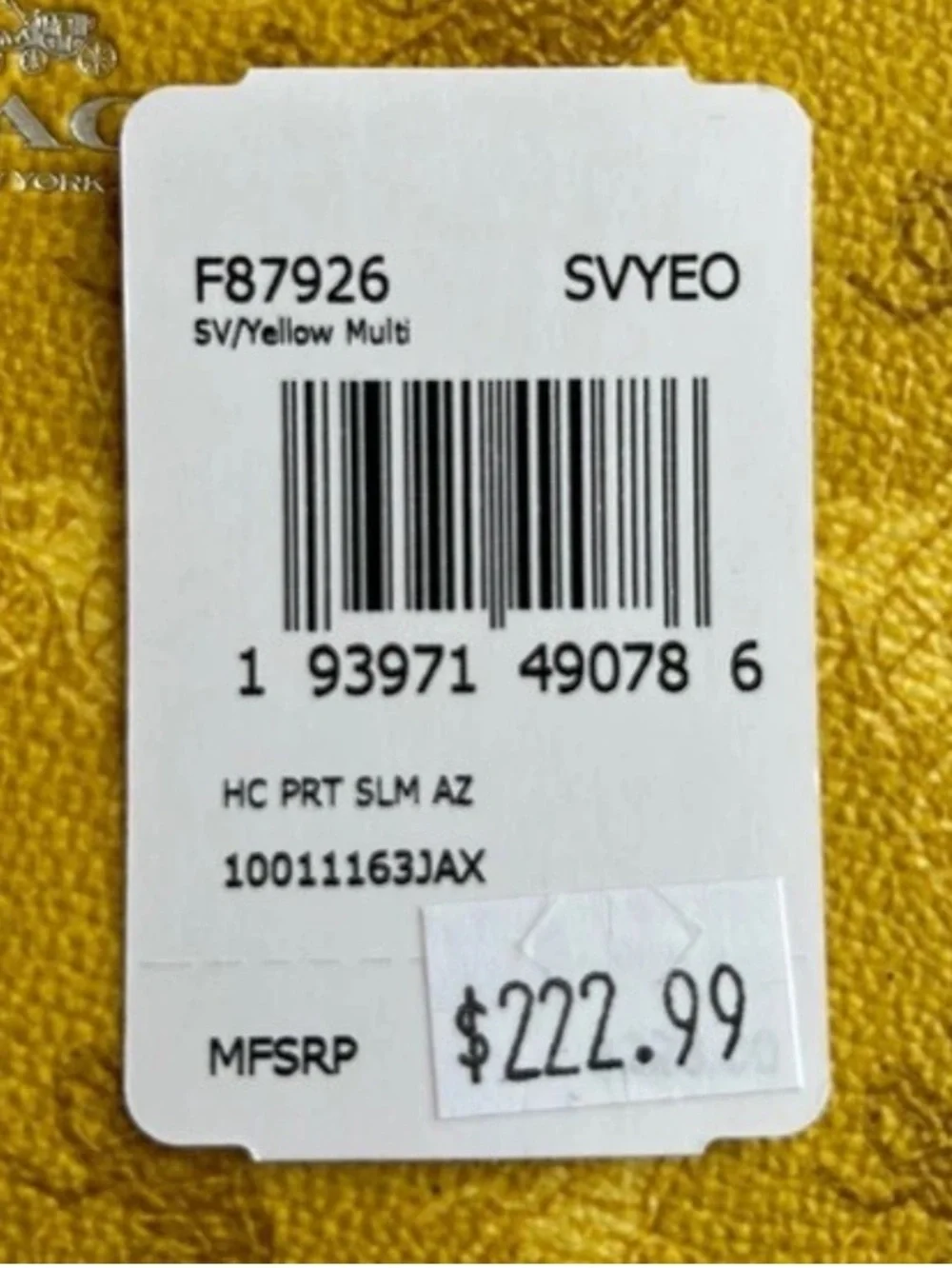 NWT Coach slim accordion wallet